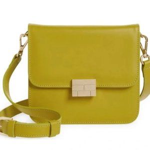 NWT Frame Le Signature Mini Leather Crossbody Bag in Chartreuse